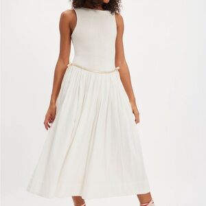 NWT Free People Nightingale Seersucker Midi Dress